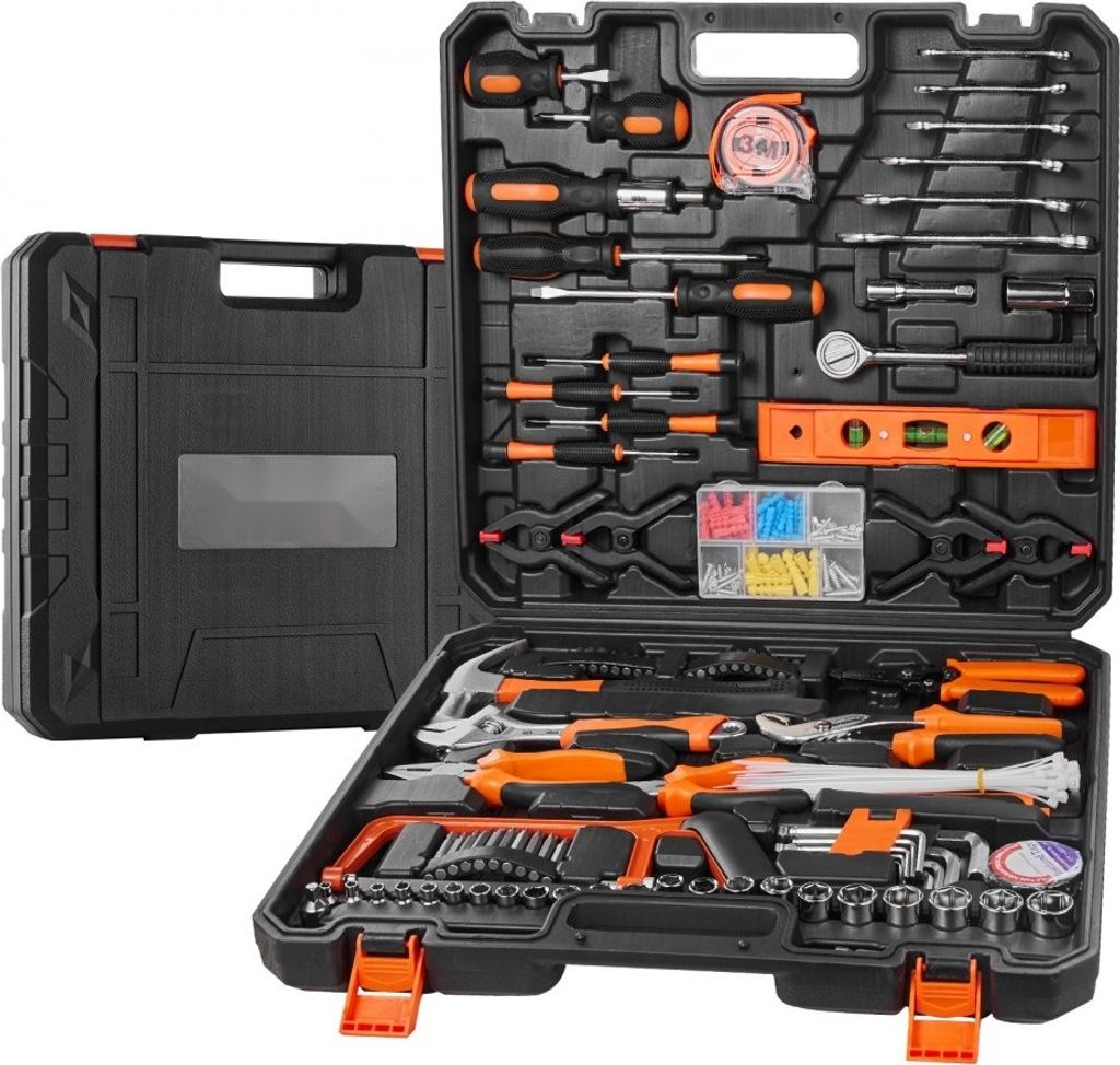 Werkzeugset 216-teilig - Handwerkzeugkoffer - Haushaltswerkzeugset - Profi-Werkzeug für Heimwerker - perfekt für DIY-Projekte