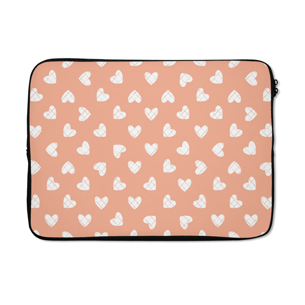 MuchoWow Laptop Hülle 13 Zoll Muster - Abstrakt - Herz - Geometrie Laptoptasche - Laptophülle - Sleeve - Rundumschutz