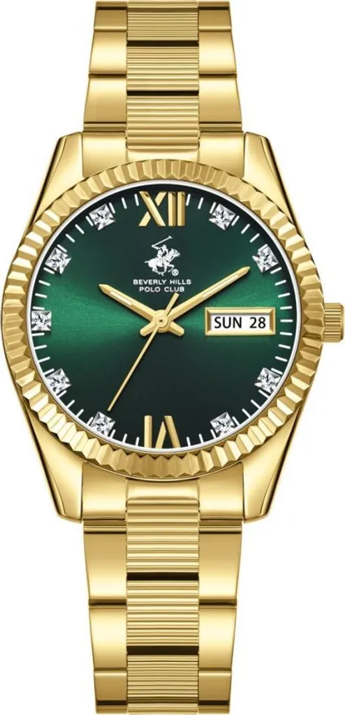 Montre Bracelet Femme Vert et Or Beverly Hills BP3765C.170 Chic Design