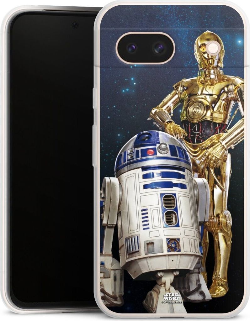 DeinDesign Slim Hülle für Google Pixel 8a Silikon Case Ultra Dünn Handyhülle Star Wars Weltall R2D2