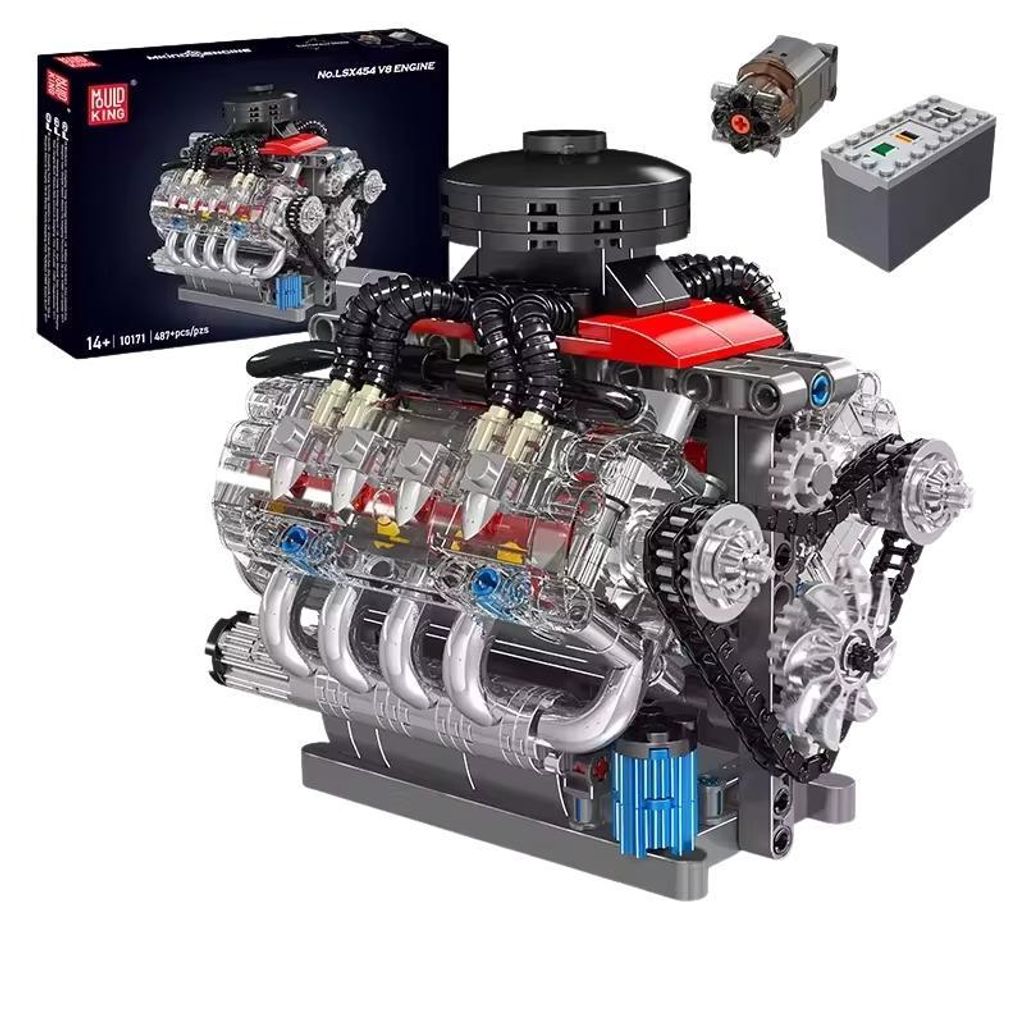 Stavebnica motora pre deti, motorizovaný motor LSX454 V8, Obrázok produktu 