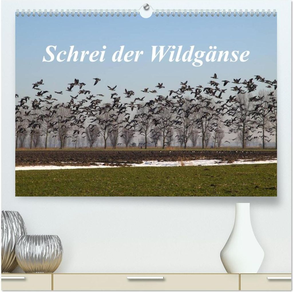 Schrei der Wildgänse (hochwertiger Premium Wandkalender 2026 DIN A2 quer), Kunstdruck in Hochglanz