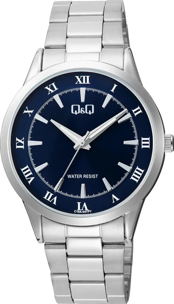 Montre Q&Q C10A-047PY Étanche 3 bar avec Bracelet Noir Confortable