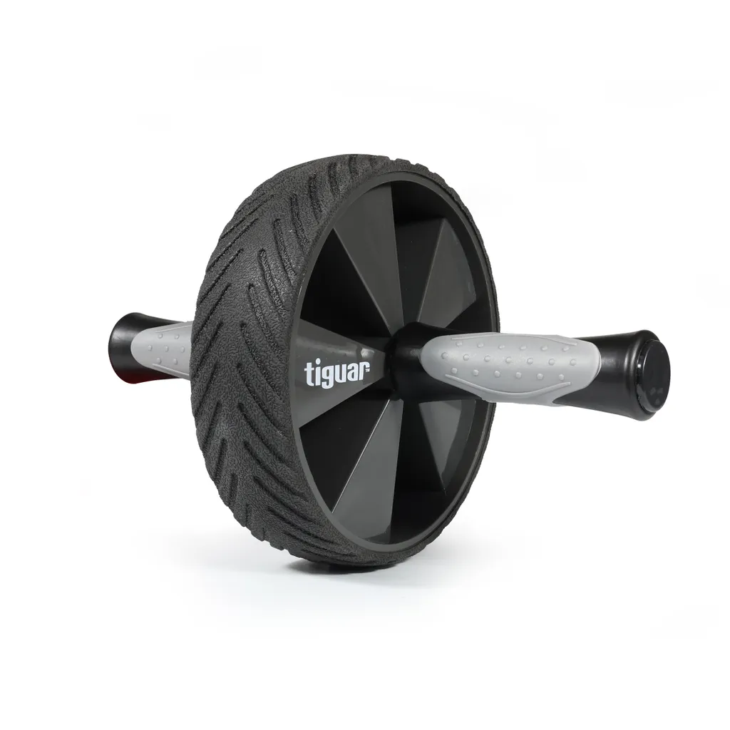 Roue d'exercice robuste Tiguar TI-ABW001 Pullunder antidérapante noire