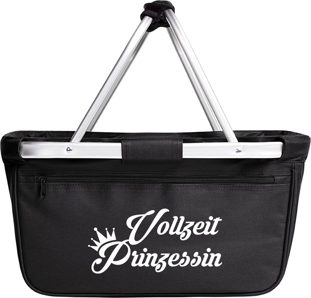 Huuraa Einkaufskorb Vollzeit Prinzessin Krone 20 Liter Black faltbarer Tragekorb Geschenkidee