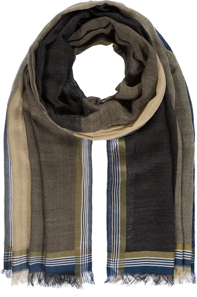 Passigatti Schal mit bunter Borte, Gr. ONESIZE