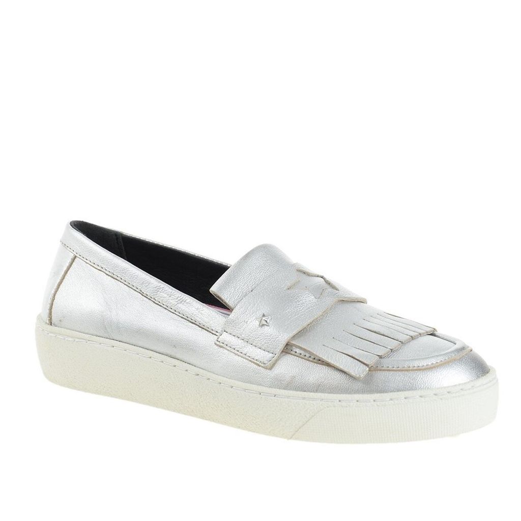 Tommy Hilfiger Damen Mokassins Slipper FW0FW01713-901 Silber #107