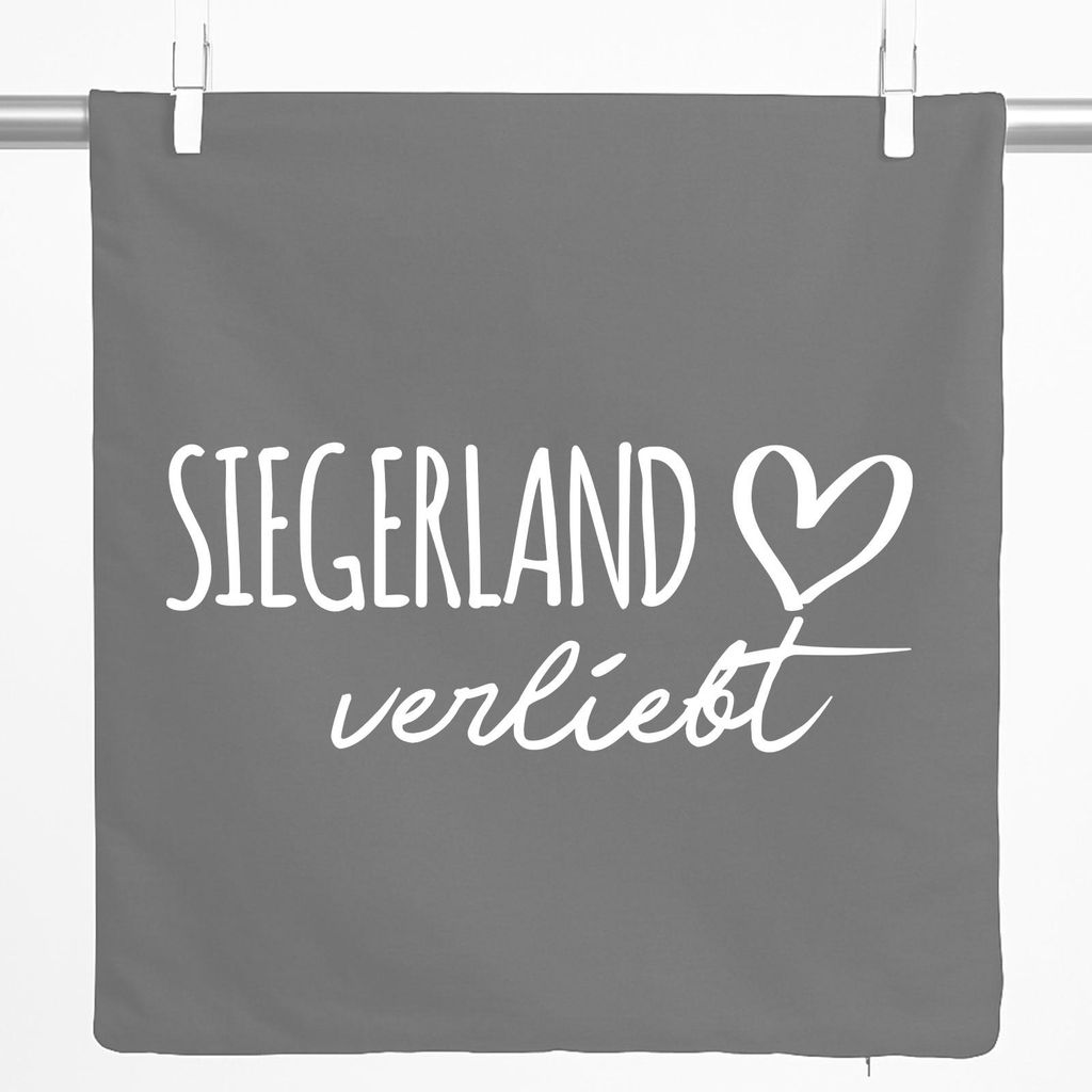 Huuraa Kissenbezug Siegerland verliebt 40x40cm Steel Grey Produktbild 