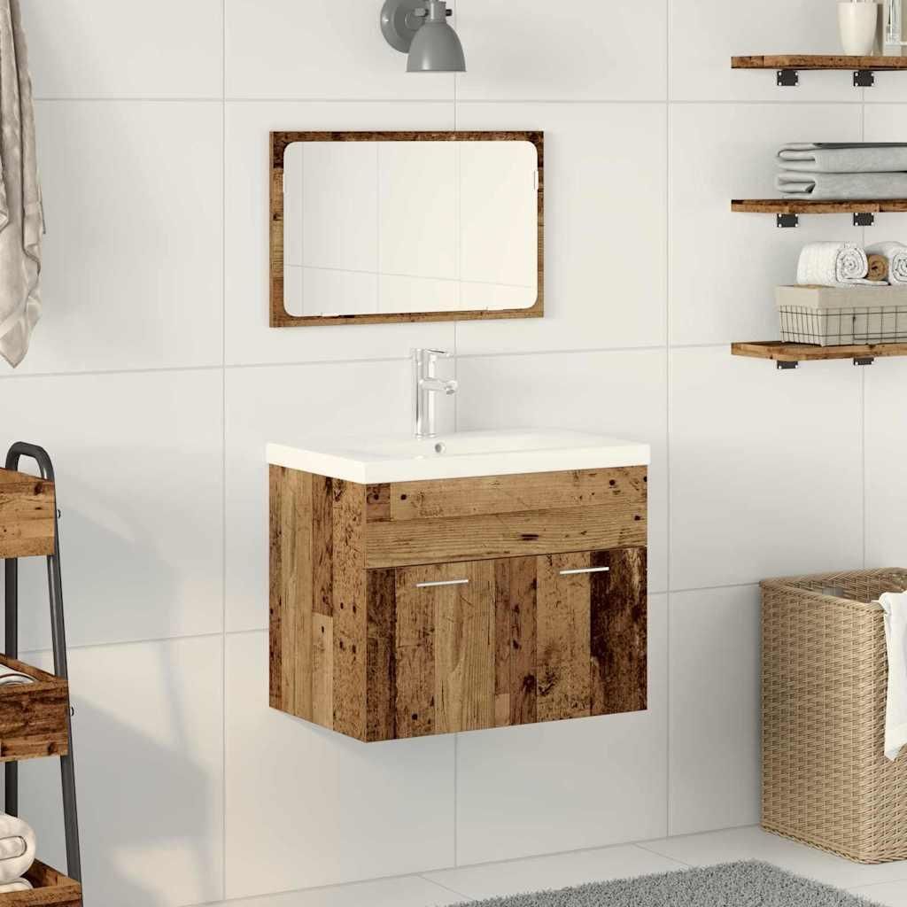Maison Exclusive - Badezimmermöbel-Set Wandmontiert mit Speicher Holzwerkstoff