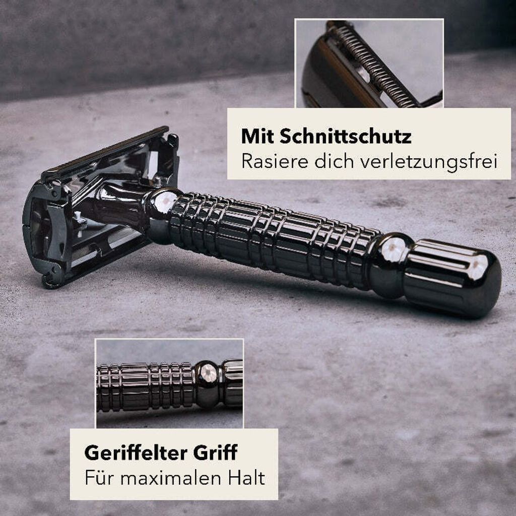 Störtebekker Rasierhobel handgefertigtes Leder Rasier Set Produktbild 3