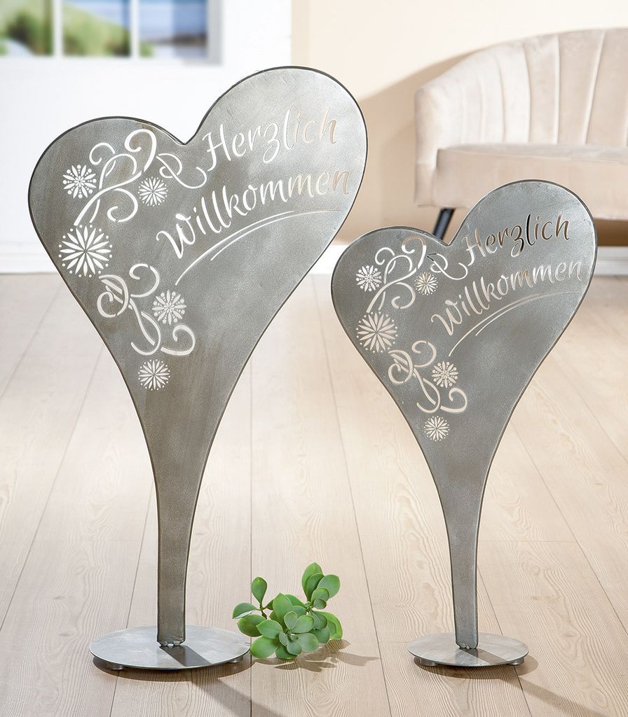 Gilde Standrelief, Herz, "Herzlich Willkommen", Produktbild 