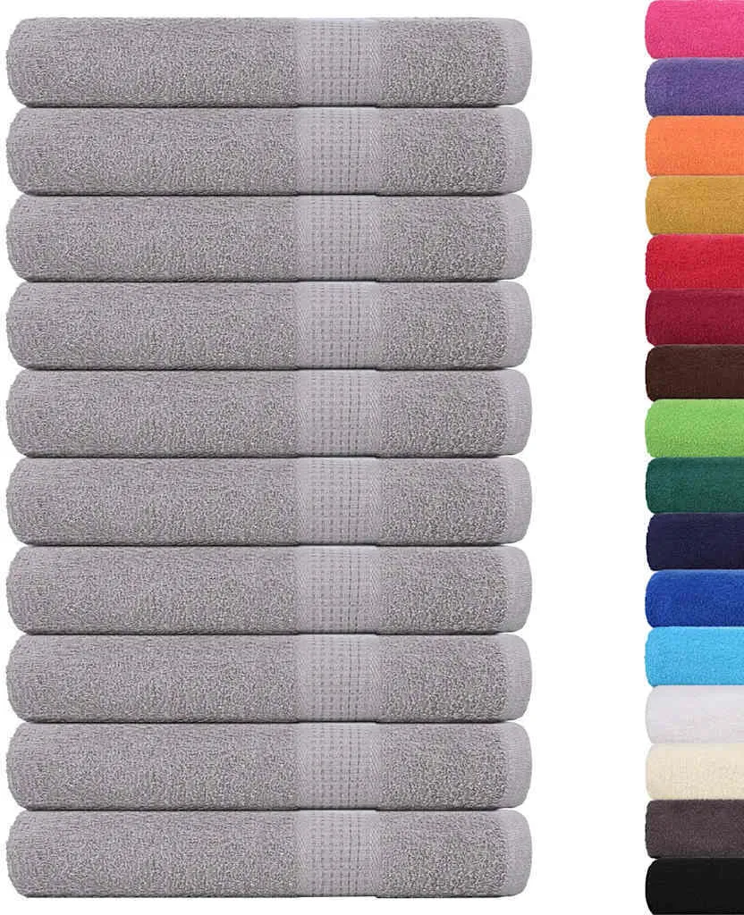 Julie Julsen Asciugamani Bio Per Sauna 80x200 Cm: Set Da 2, Morbidissimi E Grigio Argento