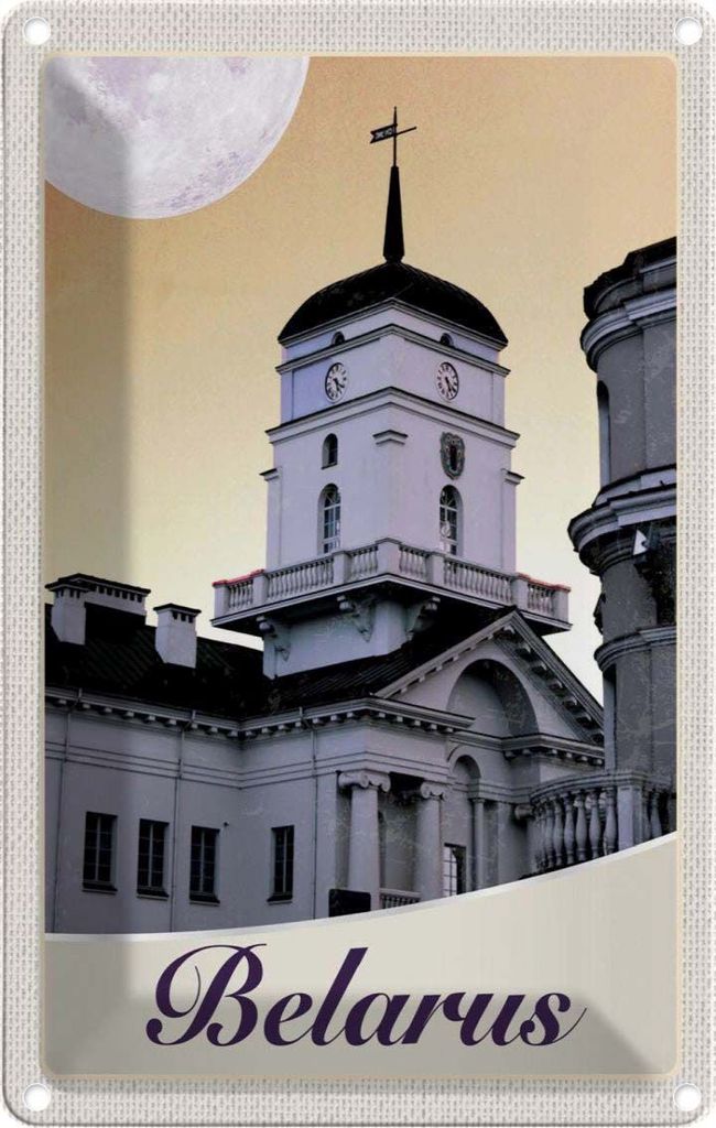 vianmo Blechschild 30x20 cm Belarus Architektur Gebäude Bildmotiv Reisemotiv Abenteuer Reisen Urlaub Häuser