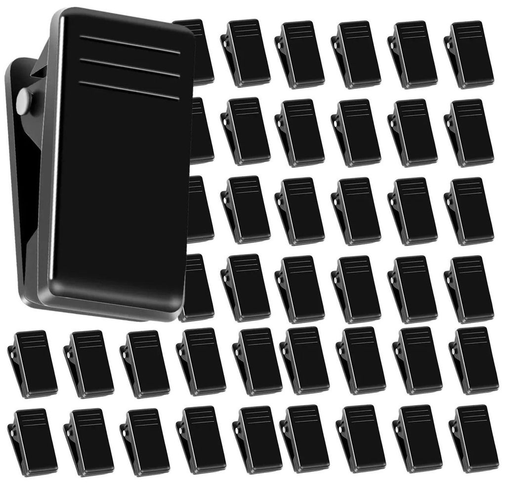 Schwarze, selbstklebende Büroklammern für Fotos, Poster, Notizen, 50 Stück