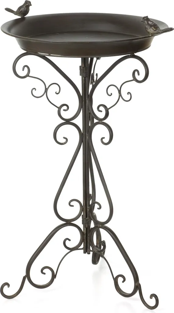 Abreuvoir pour Oiseaux Sauvages Marron 74cm : Décoration Extérieure Zen