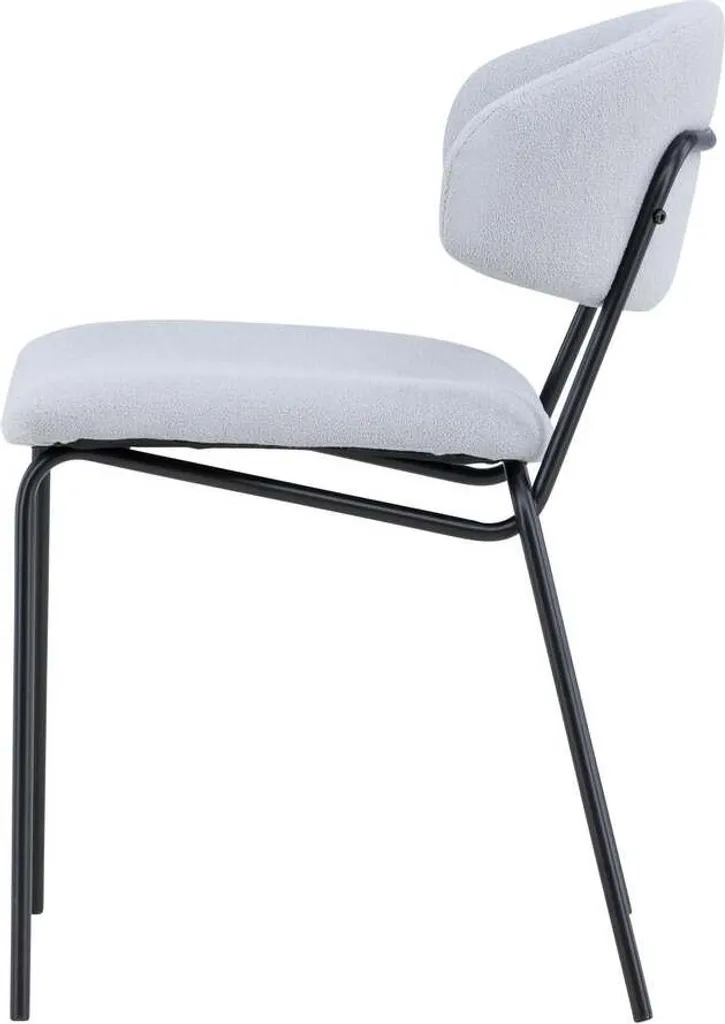 FURNLUX Chaise de salle à manger Chico Grey Black 50cm design moderne - 3