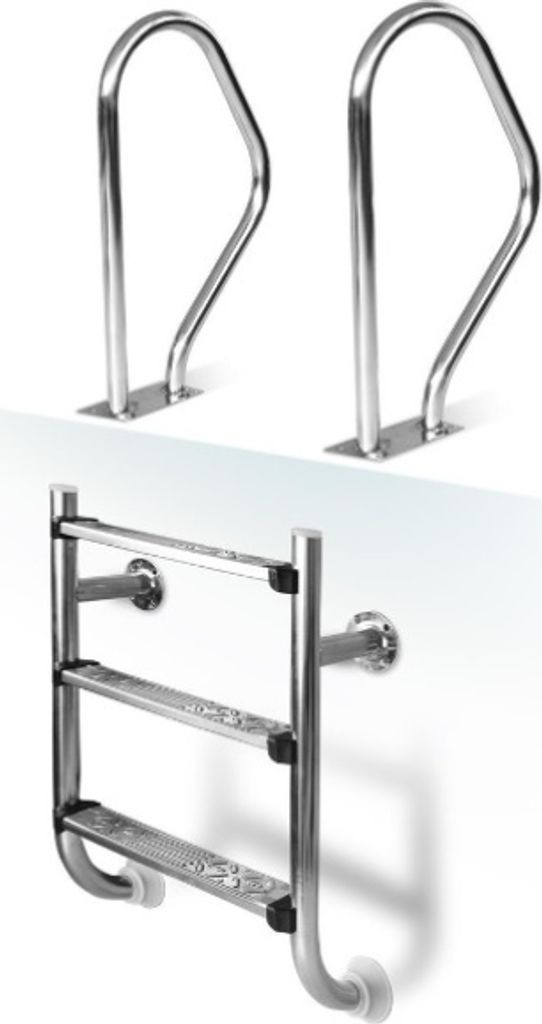 Einbauleiter Trendline Exclusiv | 4-stufig | V2A Edelstahl Produktbild 