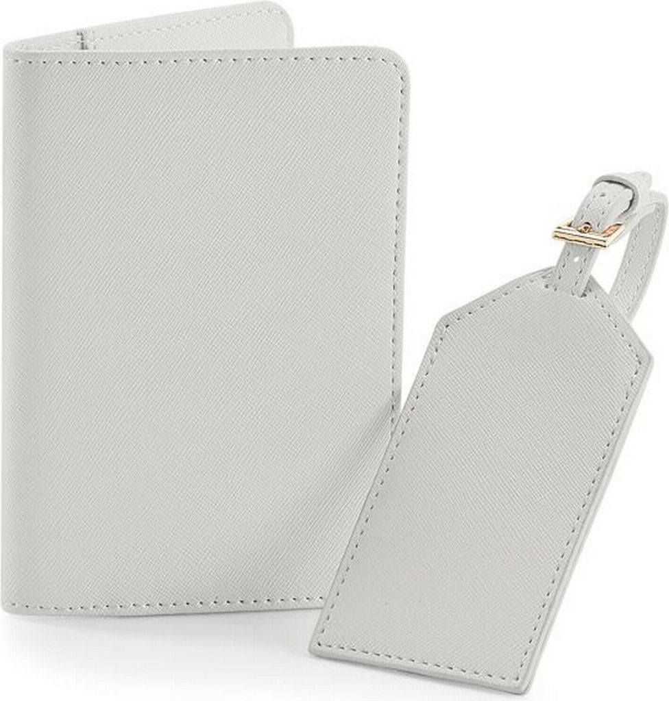 Bagbase - Reisepass-Hülle und Kofferanhänger-Set "Boutique" BC4990 (Einheitsgröße) (Weiches Grau)