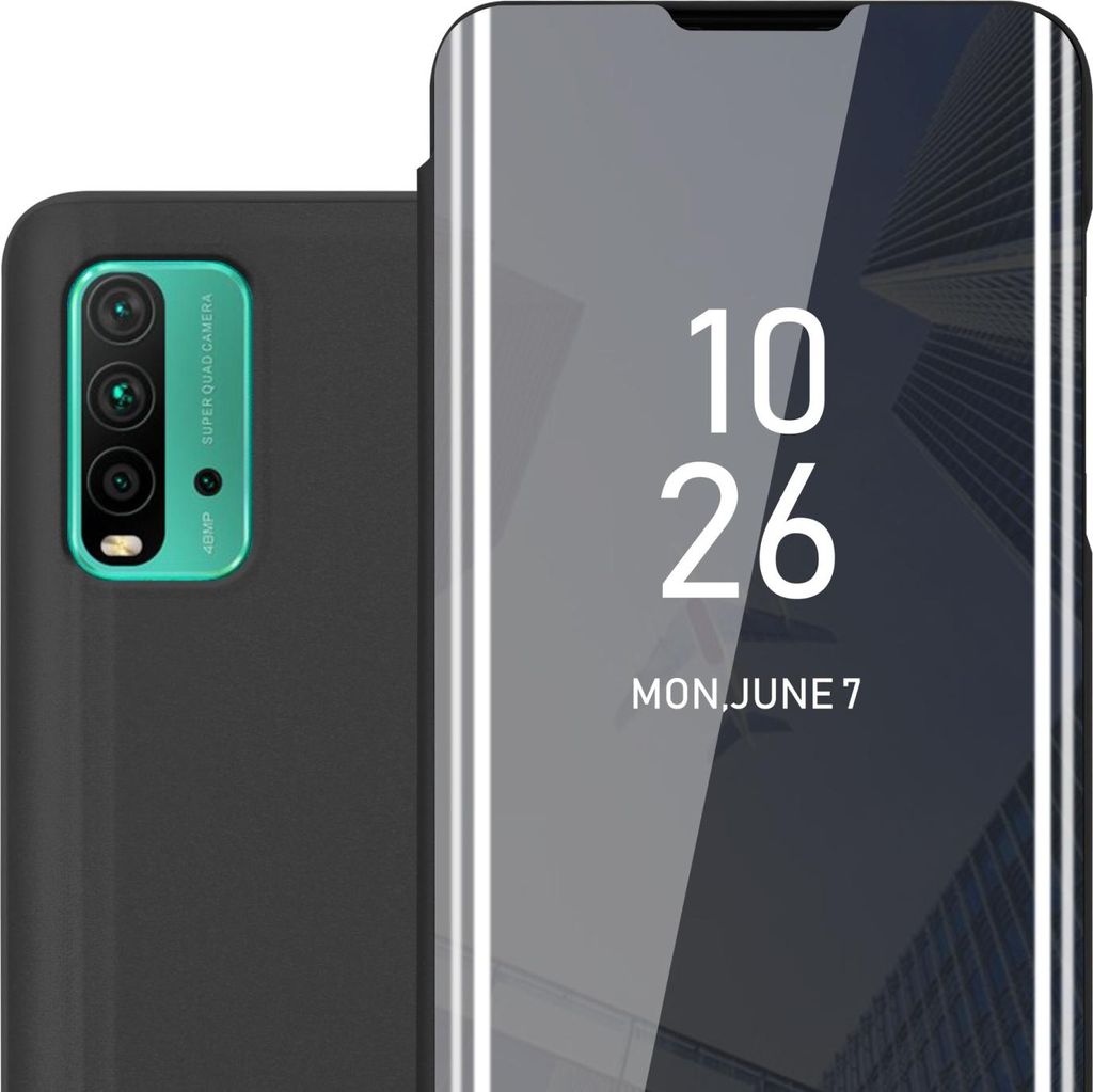 Cadorabo Handyhülle für Xiaomi RedMi 9T / POCO M3 in Schwarz Cover Backcover Schutzhülle Book Case Booklet