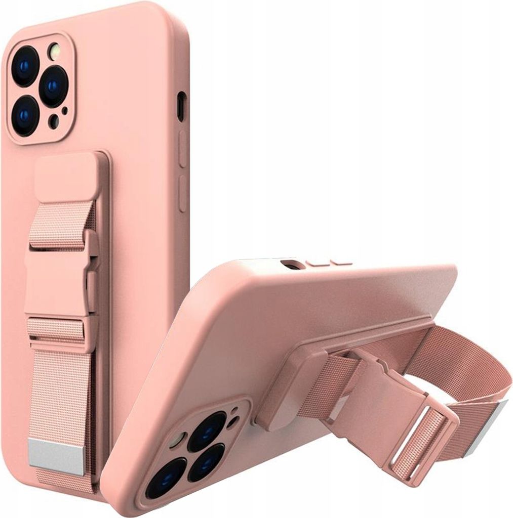 Hurtel Rope case, Armbandbehälter, Apple, iPhone 13 Pro Max, 17 cm (6.7"), Pink