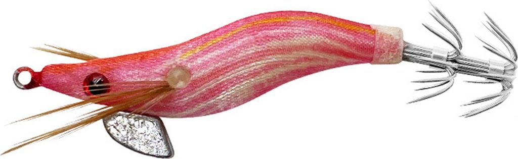 7 cm/4,6 g leuchtender Garnelenköder mit Tintenfisch-Jighaken-Senker, realistischer bionischer Kunstköder, Salzwasser-Süßwasser-Barsch, Zander,...