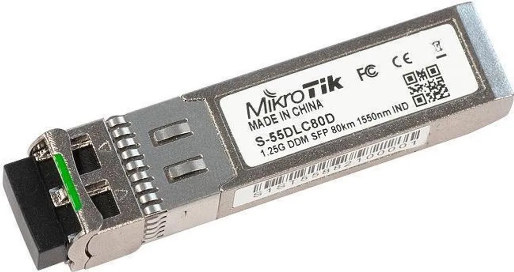 Module Optique Mikrotik S-55DLC80D Longue Portée 80km 1.25G 1550nm SFP