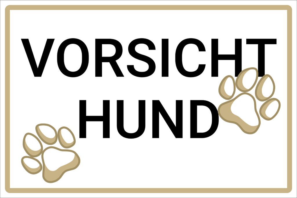 Vorsicht Hund Schild 200x300mm wetterfestes Schild Achtung Produktbild 