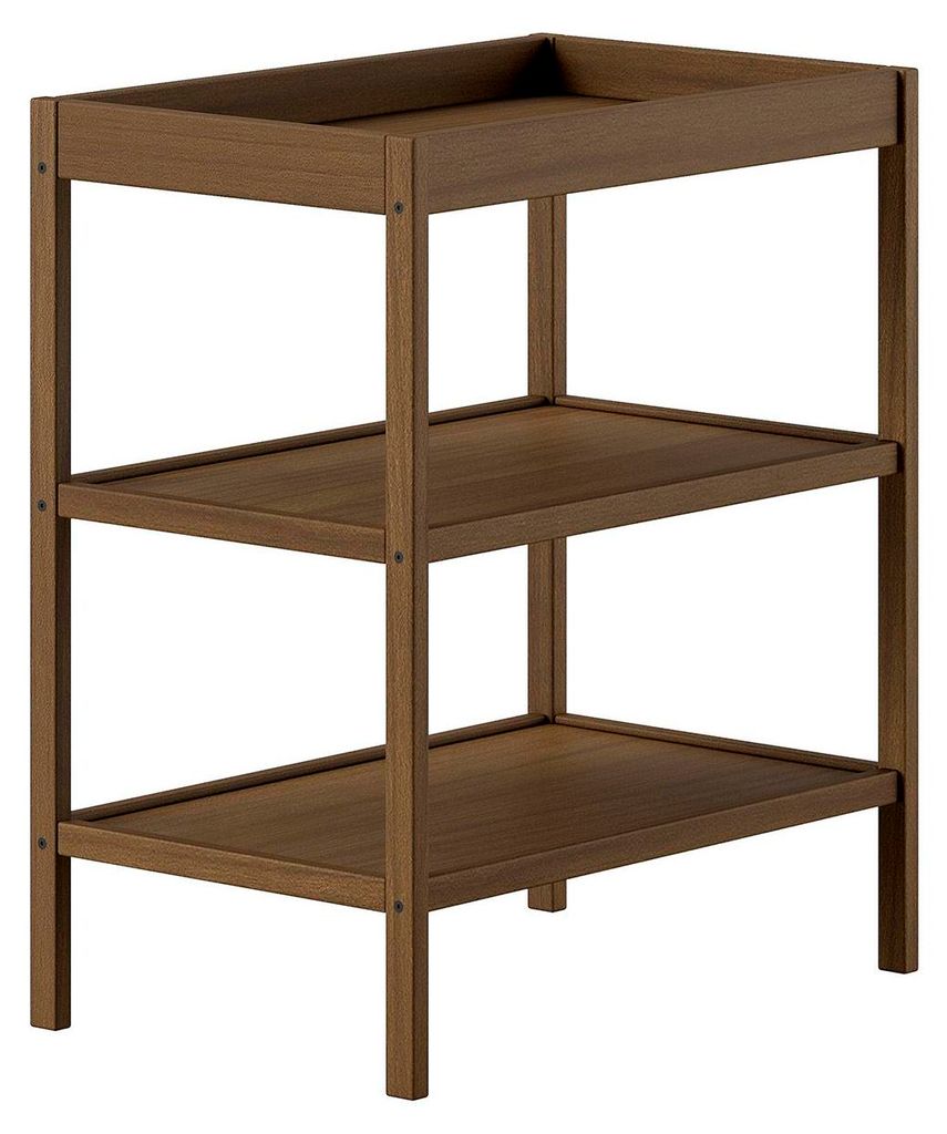 Wickelregal Keira mit 2 Fächern und Wickelfläche Buche Produktbild 