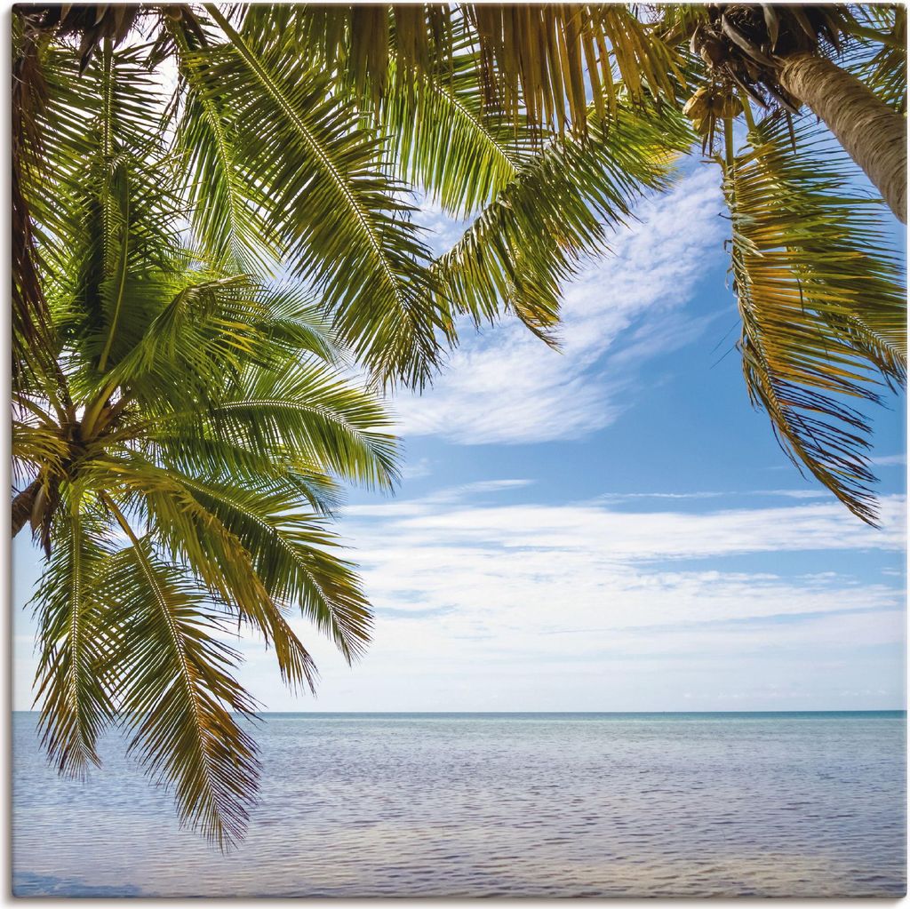 ARTland Leinwandbild Florida Keys Das Meer Größe: 30x30 cm