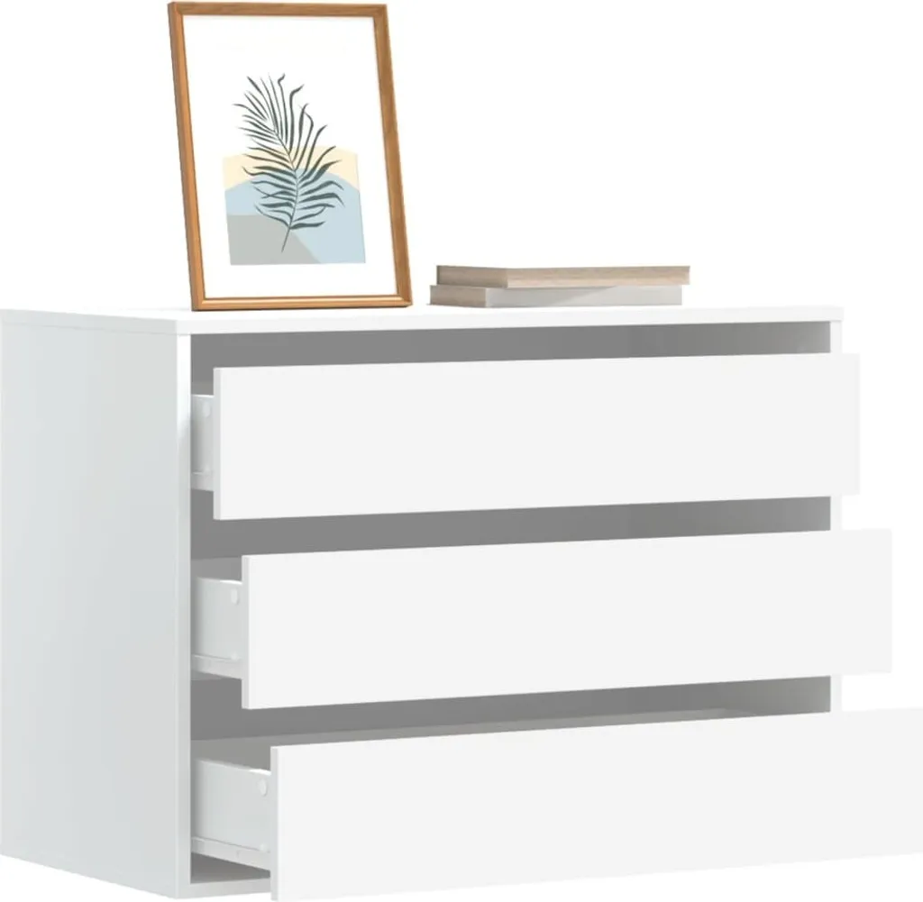 BEI CLORIS Cassettiera 80x41x58 Bianco - Mobile Ufficio Robusto