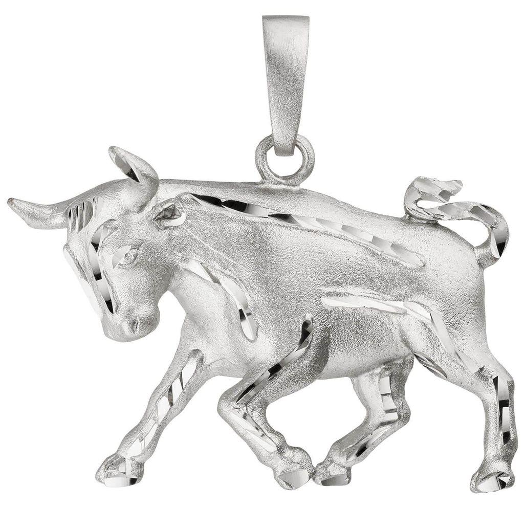 Anhänger Sternzeichen Stier aus 925 Silber, Halsschmuck Produktbild 