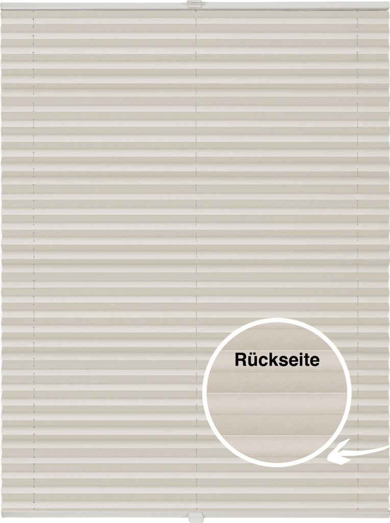 Thermo-Plissee auf Maß für Fenster zum Anschrauben in Glasleiste Farbe: Vanilie, Größe: B): 91-100 cm, H): 40-100 cm