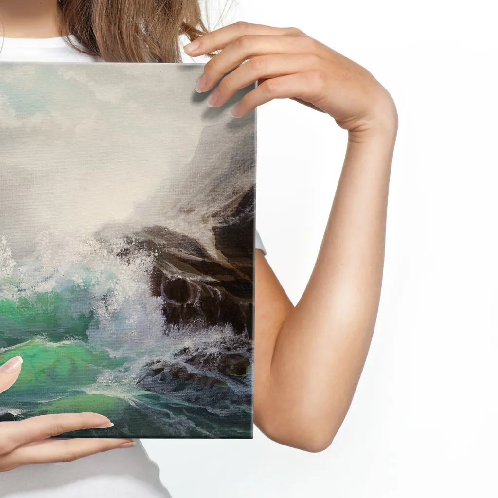 Decorazione Parete Mare 70x50 cm - Stampa Tela Nave XXL per Soggiorno - 4