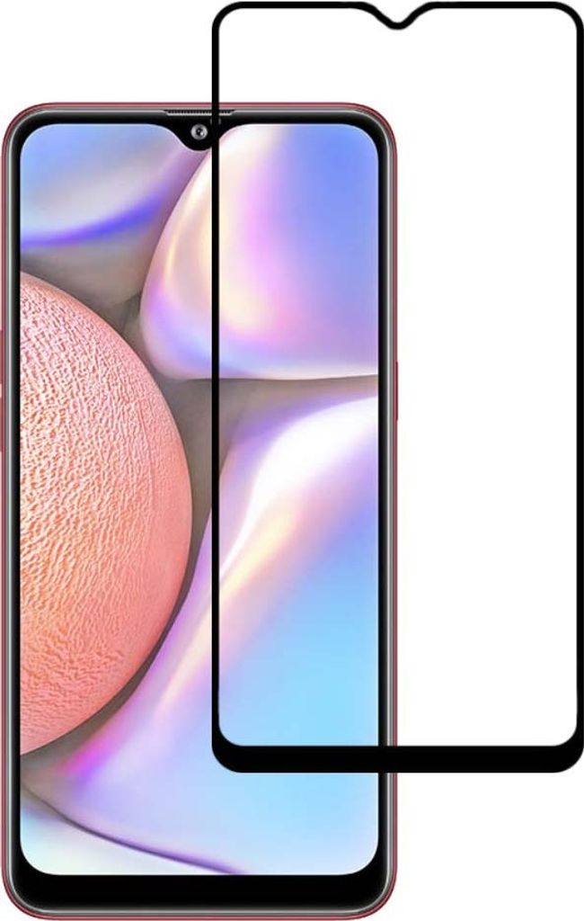 Smartphonica Samsung Galaxy A10s volle Abdeckung gehärtetem Glas Bildschirmschutz aus gehärtetem Glas mit abgerundeten Ecken
