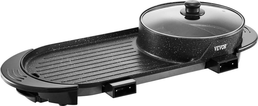 Hot Pot mit Grill 2200 W 2-in-1 elektrischer rauchfreier Produktbild 