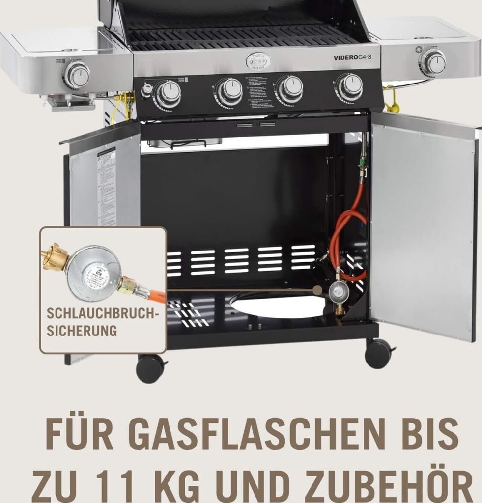 RÖSLE "RÖSLE BBQ Gasgrill Videro G4-S Vario+ schwarz 2025" Produktbild 5
