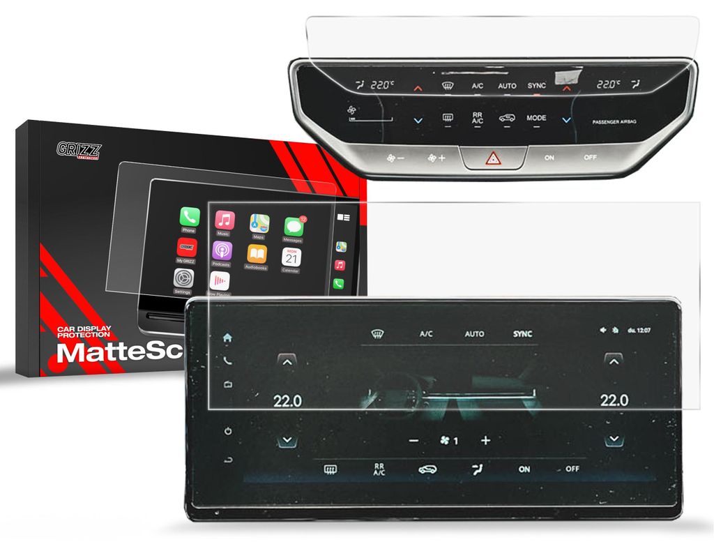 Matte Autodisplayfolie 2in1 für SsangYong REXTON 12,3" (2023-2025), Grizz Protector