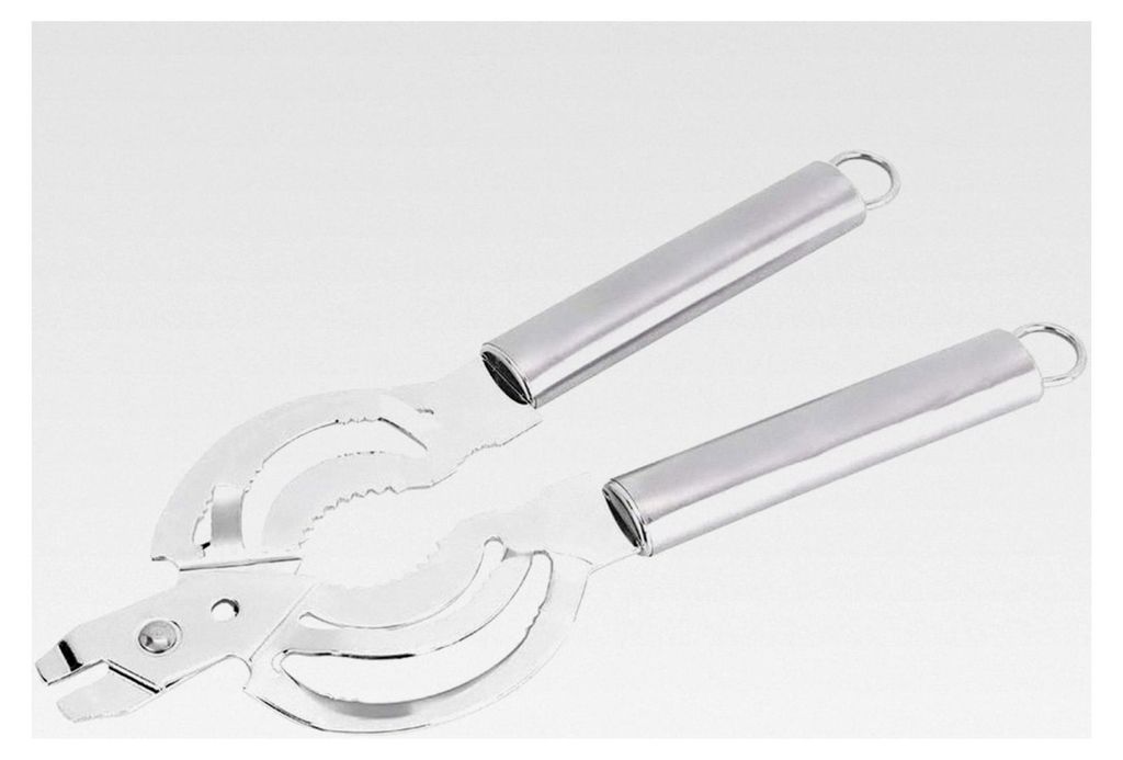 Multifunktionaler Edelstahlglasöffner, manueller Dosenöffner mit einstellbarem Flaschenglasdeckelentferner, handlicher Schraubverschluss-Dosendec...