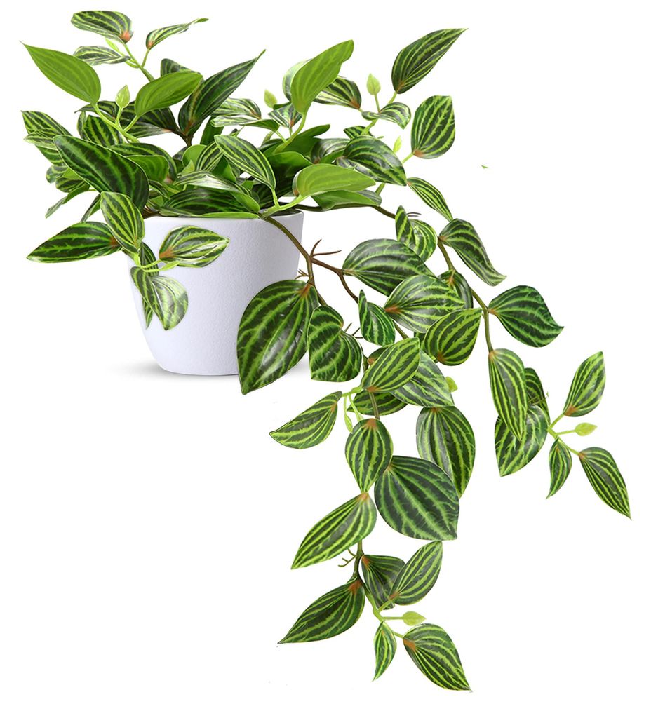 Künstliche Pflanze 25 cm Künstliche Pflanzen Künstliche Pflanzendekoration Moderne Wohnzimmer Balkon Schlafzimmer Badezimmer Tischdekoration (1 ...