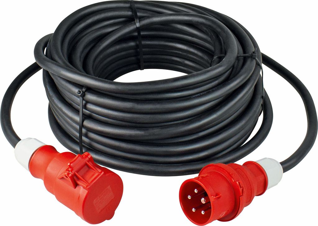 as-Schwabe CEE-Verlängerungskabel 25m 230V 16A 5-polig Phasenwender 5G1,5 IP44