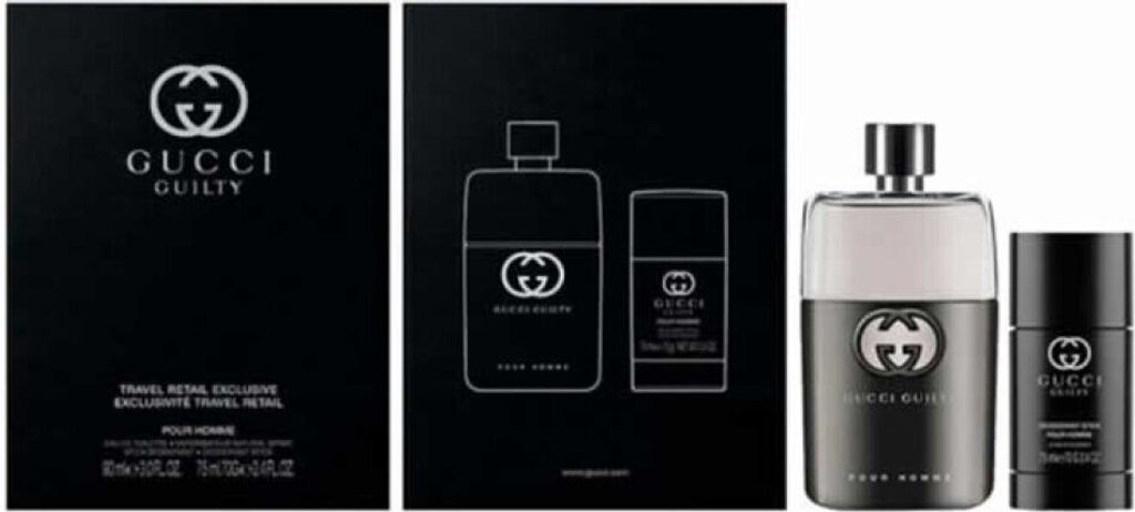 Gucci Guilty Homme Eau De Toilette Spray 90ml Set 2 Pieces