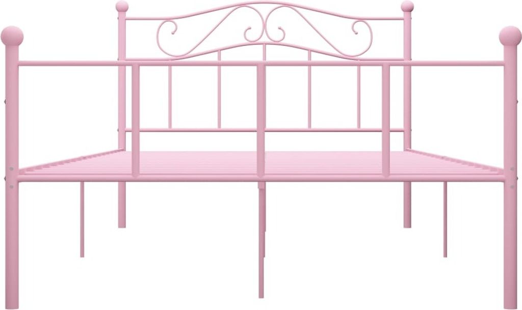 Cloris DesignMöbel Klassische Betten - Rosa Bettgestell - Doppelbett Rosa Metall 140×200cm Schlichtes2975511
