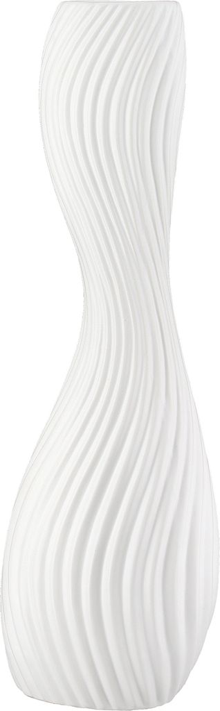 Gilde Vase, organisch, Faro , Keramik, weiß, VE 2, L. 8 cm, B. 14 cm, H. 41 cm Höhe: 40.50 cm Breite: 13.50 cm Tiefe: 8.00cm 58165