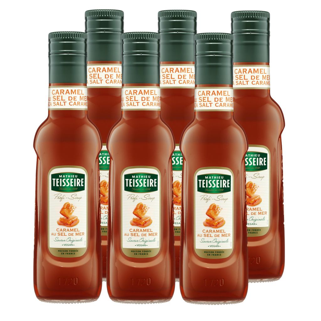 Teisseire Getränke-Sirup Caramel au Sel de Mer 0,25L (6er Pack)