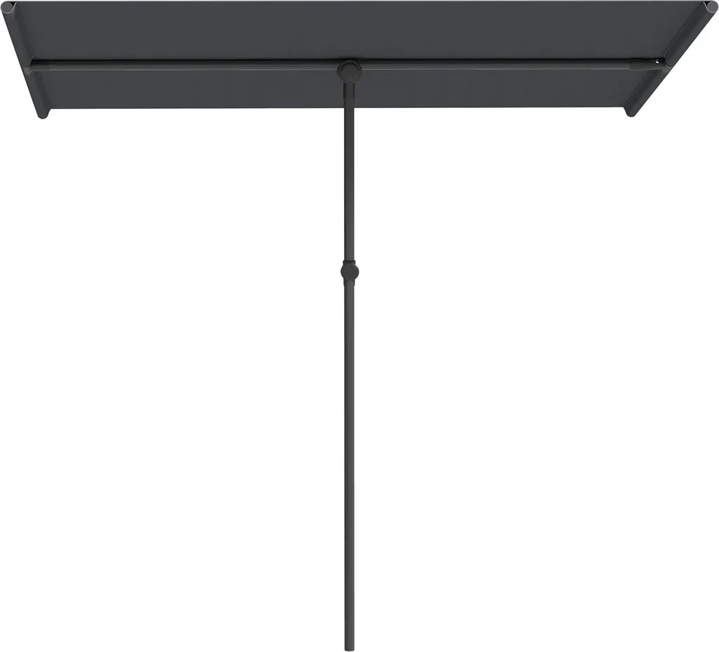 Parasol de balcon inclinable gris foncé 150x205 cm réglable en hauteur