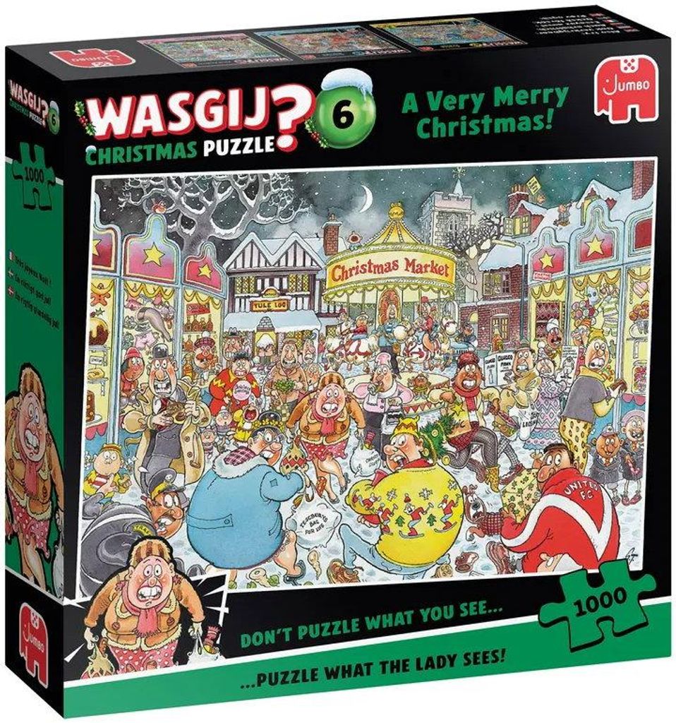 Puzzel xms wasgij 6 merry xmas 1000 Plenty Gifts Productafbeelding 