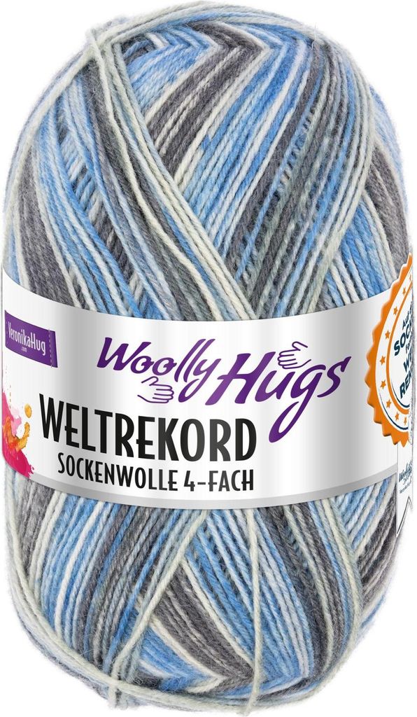 Woolly Hugs Weltrekord Sockenwolle 4-fädig 75% Produktbild 