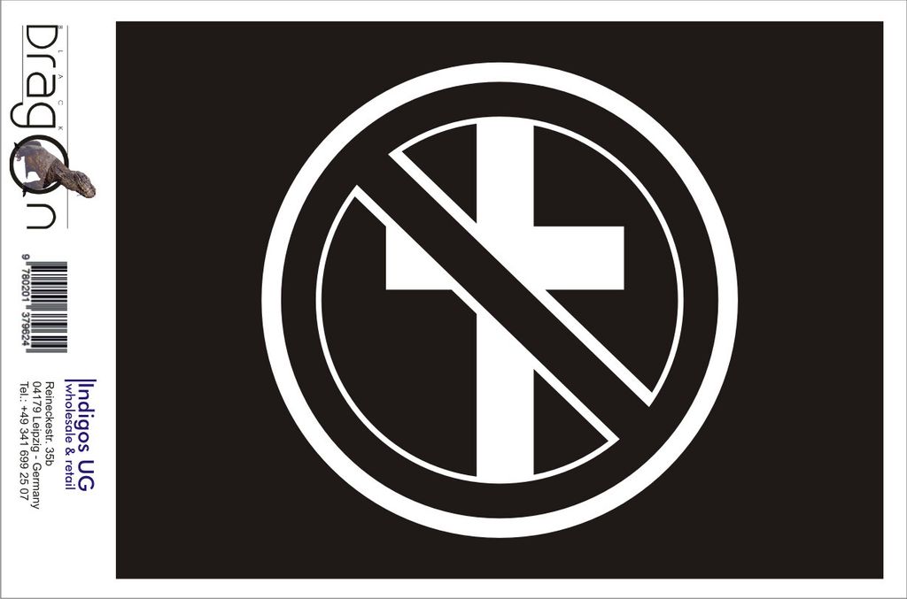 Aufkleber / Autoaufkleber - JDM / Die cut / Auto / OEM - durchgestrichenes Kreuz - 120x120 mm gelb - Heckscheibe / Heckscheibenaufkleber