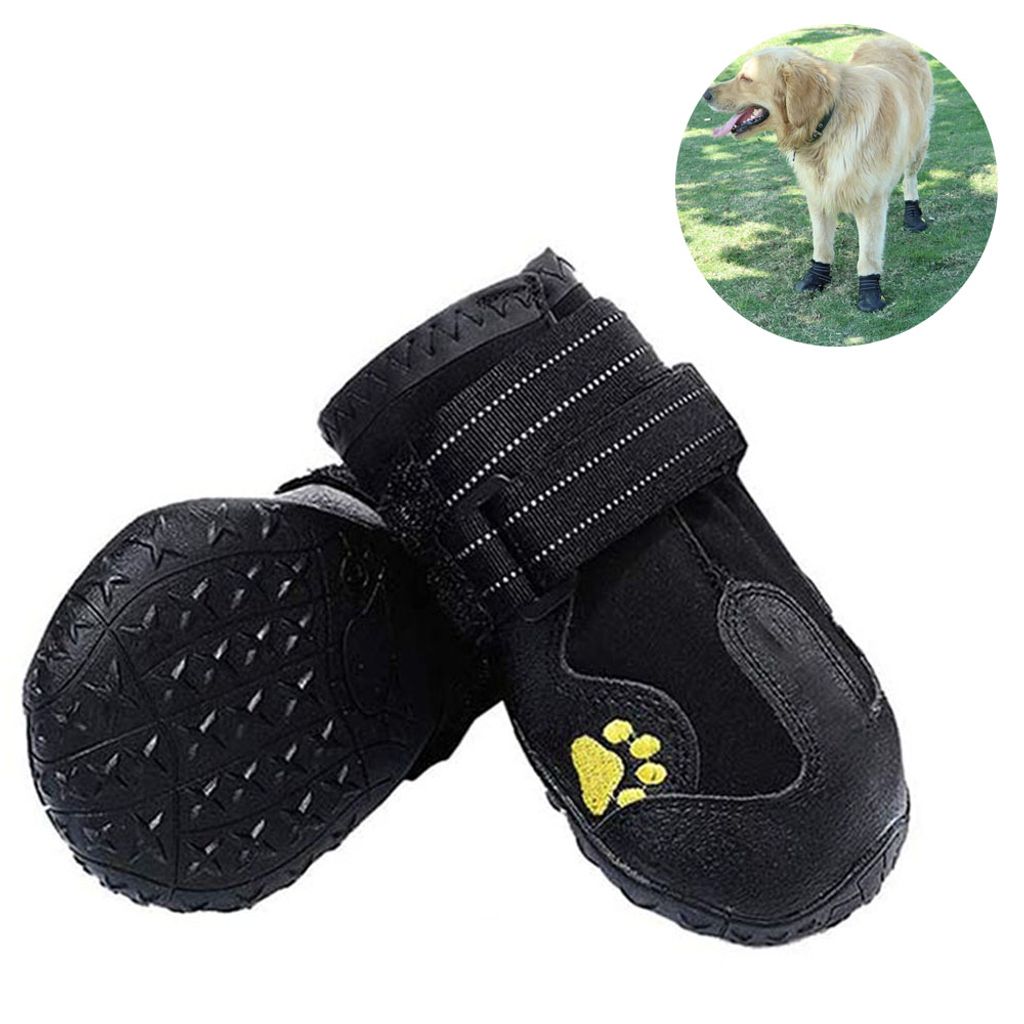 Smilikee Hunderegen-Gummischuhe wasserdichte Schutzstiefel für kleine mittelgroße Hunde 