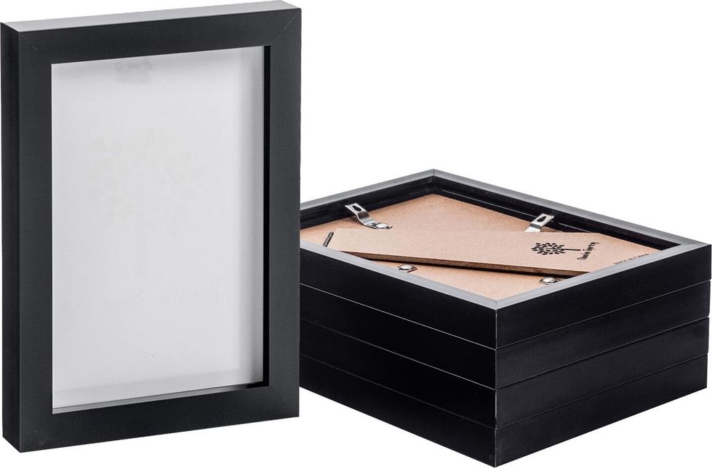 Nicola Spring Bilderrahmen – 12,7 x 17,8 cm – Schwarz – 5 Stück